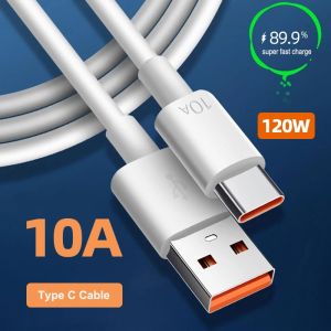 120W 10A loại USB C Cáp Cáp sạc nhanh cho Huawei Mate 40 Xiaomi Samsung danh dự sạc nhanh USB C Cáp dữ liệu dây bền