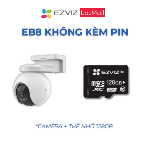Camera Pin Sạc Ngoài Trời Dùng Sim 4G EB8 EVZIZ 2K Quay 360 độ Có Màu Ban Đêm