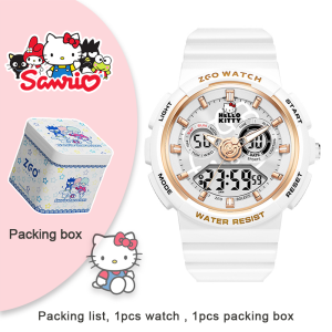 (42.3mm)100% Authentic Hello Kitty Watch for Kids Girls Waterproof Watches Digital Watch for Kid Boys Fashion Bracelet Cute Wristwatch Clear Luminous Scratch Resistant Cute Wristwatch Birthday Gift 862