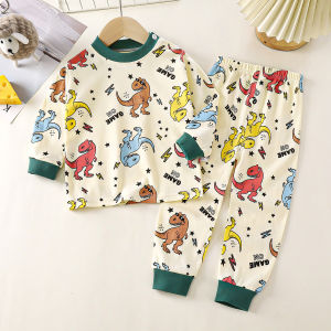 พร้อมส่ง!! ชุดนอนเด็ก เสื้อแขนยาวคอกลม กางเกงจั๊มขายาวเด็ก สำหรับเด็กผู้ชาย และเด็กผู้หญิง Size 73 - 130 cm.