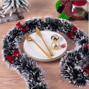 Dây Đuôi Chồn Giả Trang Trí Noel Dài 2 Mét Rộng 10cm Dây Kim Tuyến Thông Xanh Lấp Lánh Decor Cây Thông Cửa Hàng