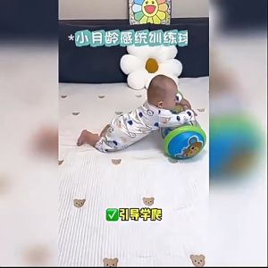 Crawling early education gift/Baby crawling PVC inflatable roller/Early education training / Crawling roller bell toy
