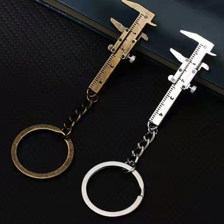 Mini Vernier Caliper Keychain Movable Pocket Vernier Caliper Keyring