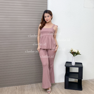 Xyala Set Tweed Basic Atasan dan Celana Panjang – Simple OOTD by Clashe