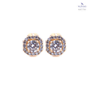 Xuping Anting Tusuk Mata Gemma Bulat Motif Ring