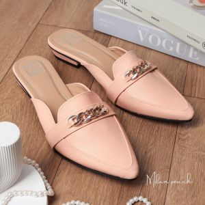 QUINCE Milan Mules Heels Wanita