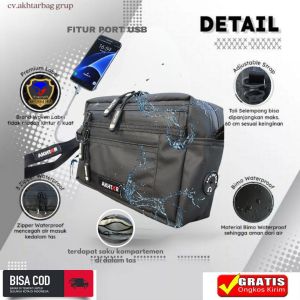 Tas selempang pouch handbag pria terbaru waterproof travel kulit