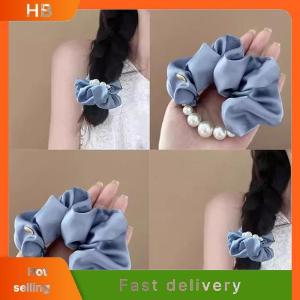 HB Elegant Pearls Large Scrunchie Hair Band For Women Sweet Hair Ornament Elastics Ponytail Holders Hair Tie Hair Accessories