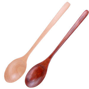 1/2/4Pcs Wooden Spoon Soup Spoon and Fork Tableware Natural Ellipse Ladle Spoon Set Eco Friendly Products Spoons for Cooking