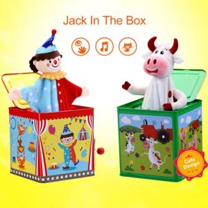 BEIBEI With Music Childrens Musical Toy Metal Early Education Classic Music box Cute Collection Jack in the Box Infant and Toddler