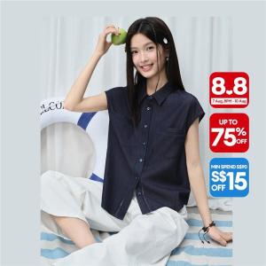Giordano Women Women Hollow Out Shirt Free Shipping 18346814
