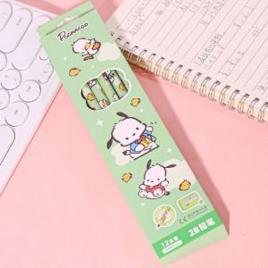 SHUNAICHI popular Sanrio HB boxed pencil student big head writing pen homework pen cute cartoon pencil 12 pcs