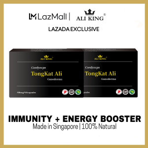(Exclusive Set) TONGKAT ALI Cordyceps Ganoderma (2 Pack) | Immune System Tonify Kidney & Lung Good Sleep Fatigue Relief & Stamina | 120 Veg Caps