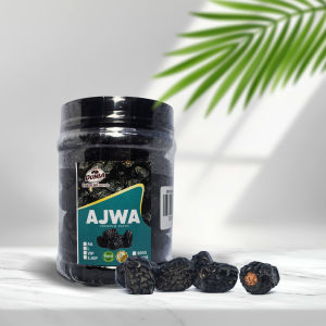 Dunia Kurma Premium Ajwa Dates from Al-Madinah AA (1KG/500g/300g/120g) | Bottle