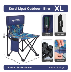 Kursi Lipat Comfortable Speeds - Serbaguna - Folding Chair Stool Camping - Travel 031-12