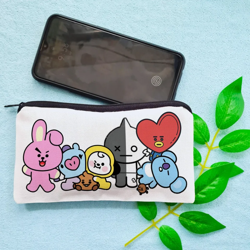 Bt21 Cartoon Korean Kpop Cute Purse Long Wallet Phone Case