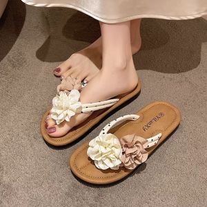 Free Shipping Floral Flip-Flops For Women 2026 New Summer Style Perfect For Pairing With Dresses Vacations And Beach Outings