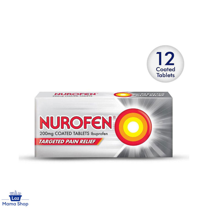 Nurofen Coated Tablets for Pain Relief and Fever 200MG 12 PCS (Laz Mama Shop)