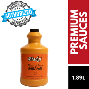 BIADGI Gourmet Caramel Sauce 1.89L - Rich Buttery Cafe Style Syrup for Coffee Milk Tea & Desserts