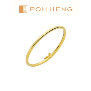 Poh Heng Jewellery 22K Tube Bangle in Yellow Gold [Price By Weight]