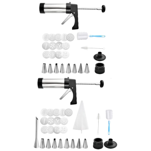Churro Maker Machine Kits for Food Preparation Steel Cookie Press Guns with Piping Nozzles Practical Baking Gadget