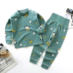 Ocshean dễ thương cà rốt hoạt hình in bé cotton innerwear thiết lập cho mùa thu và mùa đông ấm áp thoải mái tay dài áo và quần