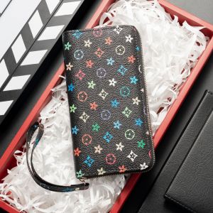 Forever Young Dompet Panjang Tali Pria Wanita Muat HP Ukuran Besar Bahan Sintetis Tebal Kilat