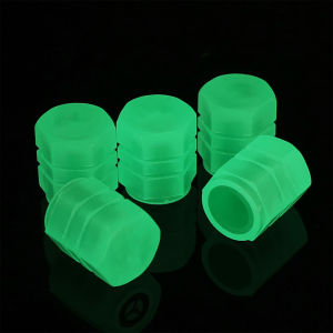4Pcs/set Car Luminous Tire Valve Cap 5 Colors Night Luminous Motorcycle Bicycle Tire Valve Stem Luminous Cap Car Exterior Accessories