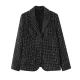 ZD T Plaid Blazer for Women, Short Style, ite, Korean Version, British Style, Internet Celebrity Suit, Women's Top, Spring and Autumn. 