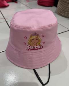 Topi bucket hat barbie anak pakai tali model kekinian topi bucket anak perempuan lucu motif kelinci
