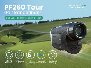 MILESEEY PF260 Tour Golf Rangefinder with Slope 1100 yd Rechargeable Laser Range Finder Golf ±0.4 yd Accuracy Flag Lock Vibration Golf Accessories
