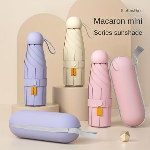 2025 NEW ProductCompact Travel Mini Umbrella Uv Protection Capsule Umbrella 5 Fold Ultra Lightweight Sunshade Umbrellas Protable Manual