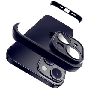 [JLK] Black Camera Lens Protection Case For iPhone 16 ProMax 15 Plus 14 13 Pro Max 12 iPhone14 14Pro 13Pro 12Pro Protector Cover Phone Accessories
