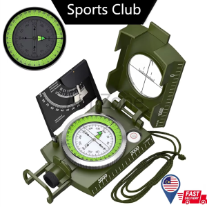 READY ROBESBON Kompas Militer Hiking Clinometer Steel Military Compass - K4074