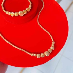 𝐒𝐞𝐭 dây chuyền lắc tay bi bền màu mạ vàng Kami trang sức sỉ SB650