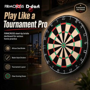 FIRMCROSS professional dart board Papan Dart Bristle Steel Tip Blade Plus Indoor Tournament Training