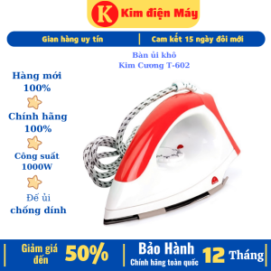 Combo 2 Bàn ủi Kim Cương KC-T602 bàn là cầm tay 1000W mặt là chống dính chống cháy tự ngắt điện khi quá nhiệt-bảo hành 12 tháng toàn quốc