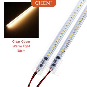 [COD] CHENJ แท่งไฟ LED AC220V ความสว่างสูง2835คลิป LED 30ซม. 40ซม. 72หลอด LED แถบแข็งประหยัดไฟ