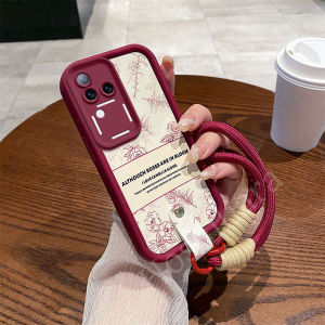 Ốp lưng điện thoại VIVO V40 V30 Pro 5G thiết kế mới họa tiết hoa trà hoa hồng cổ điển bằng da silicon mềm mại kèm dây đeo