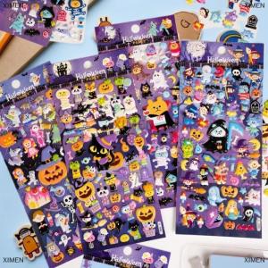 CANAMEK 1Pcs Funny Pumpkin Witch Ghost Halloween 3D Puffy Stickers Scrapbooking Decoration Journal Sticker DIY Diary Stationery Sticker