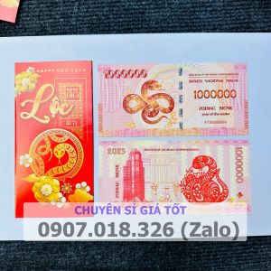 [SALE TẾT 2025]  SỐ FULL Tiền hình con Rắn Macao 1 Triệu Số Seri Vip lì xì tết Ất Tỵ Lưu Niệm Macao Tuyệt Đẹp  Siêu Rẻ