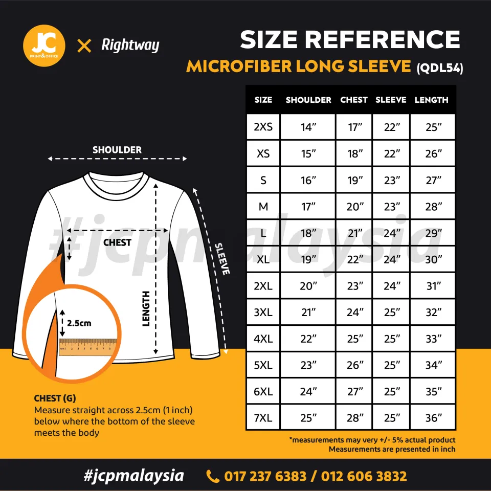 RIGHTWAY Quick Dry Long Sleeve Unisex Round Neck Plain Color Mini