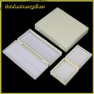 [Duola] Hộp kính hiển vi bằng nhựa hộp trượt 25 50 100 hộp đựng lát sinh học