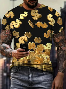 [Local Stock] VCC New Funny Muscle Body 3D Printed T-shirt Mens Designer Clothes Streetwear Short Sleeve Top Tees Ugly Chest Hair T Shirt Clothing