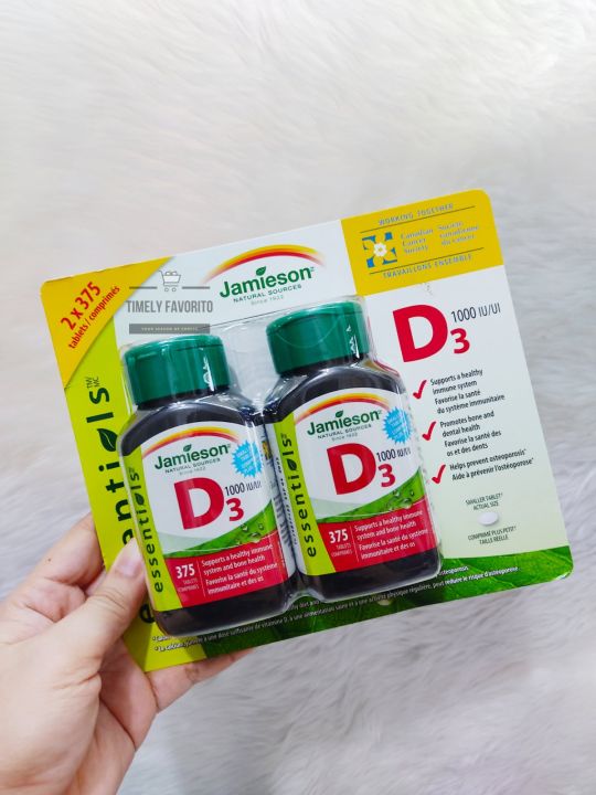 Jamieson Vitamin D3 1000 IU, 375 Tablets, 2pack Lazada PH