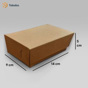 ( ISI 20 ) Kotak Paper Lunchbox Food Grade (S M & L) Takeaway Packaging