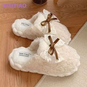 ในสต็อกรองเท้าแตะผ้าฝ้ายสำหรับผู้หญิง ใช้ในบ้าน ฤดูใบไม้ร่วงและฤดูหนาวรองเท้าบ้านที่อบอุ่นในร่ม รองเท้าแตะคู่ รองเท้าบ้านฤดูหนาวของผู้ชาย