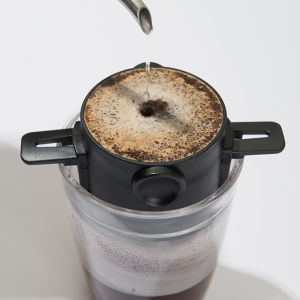 Non-toxic Coffee Filter Portable Reusable Coffee Dripper Drip Tea Holder Mesh Baskets Kitchen Gadget Stainless Steel Drip Coffee Funnel Coffee Dripper