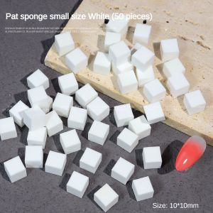 50pcs Manicure Smudge Gradient Effect Square Sponge (10*10mm) / Nail Sponge Gripper / Nail Art Pat Glue Special Sponge / Blush Color Puff