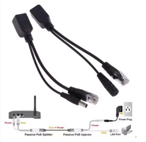 POE Cable Passive Power Over Ethernet Adapter Cable POE Splitter/ RJ45 ...